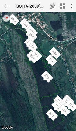 Pointer - Андроид софтуер за работа с кадастрални и горски карти
